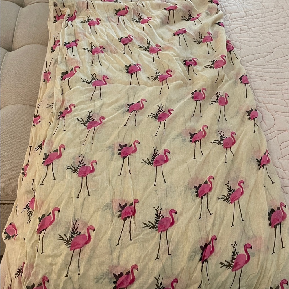 Flamingo Print circular Scarf